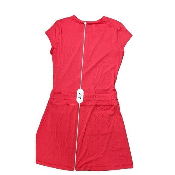 Chelsea & Theodore Simply Red Drop Waist Jersey Knit Dress Medium NWT $98 - Picture 8 of 11